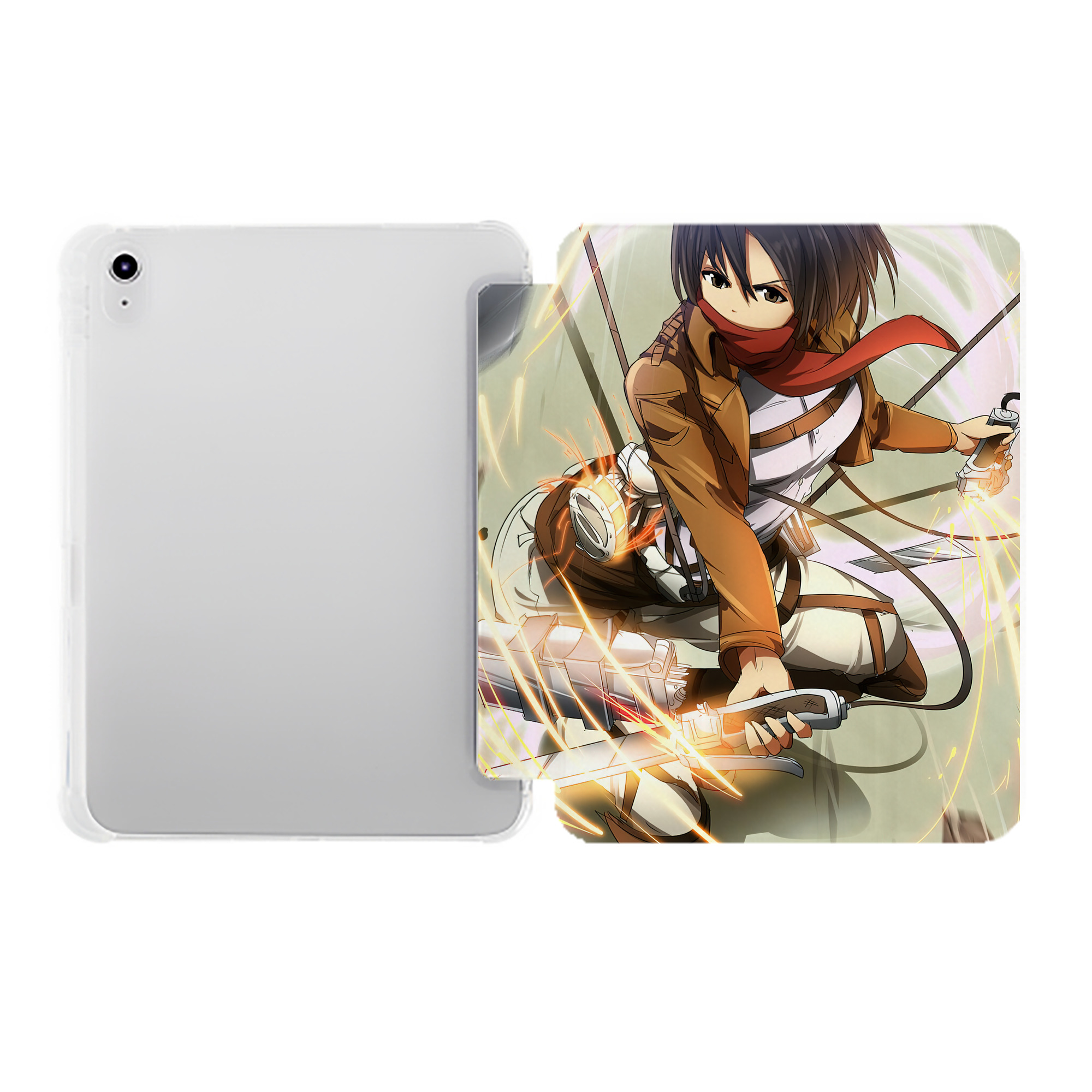 （画像用） 進撃の巨人 Attack on Titan IPad ケース ペン収納付き 三つ折りスタンド PUレザー×シリコン 対応機種9.5/10.5/10.9インチ